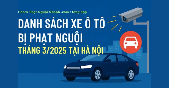 Danh Sách Xe Ô Tô Bị Phạt Nguội Tháng 3/2025 Tại Hà Nội